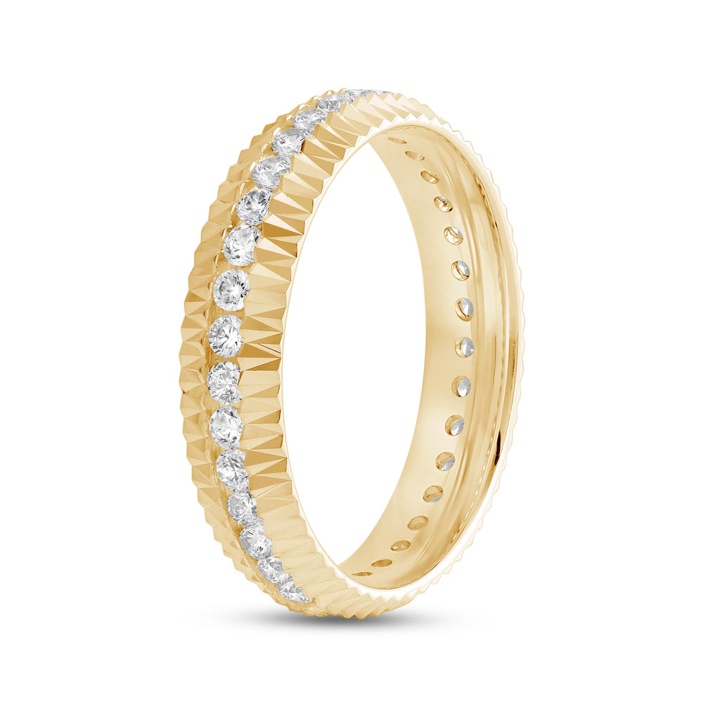 V Frame Ring with 18KT Yellow Gold / Lab / 5/8 Cut Diamond in 14KT Yellow Gold / Lab / 5/8 view 6
