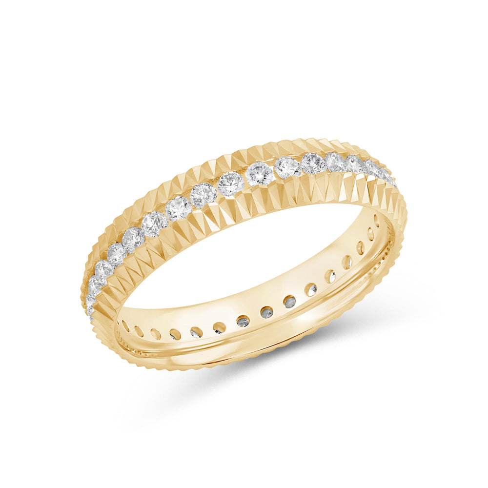 V Frame Ring with 18KT Yellow Gold / Lab / 5/8 Cut Diamond in 14KT Yellow Gold / Lab / 5/8 view 5
