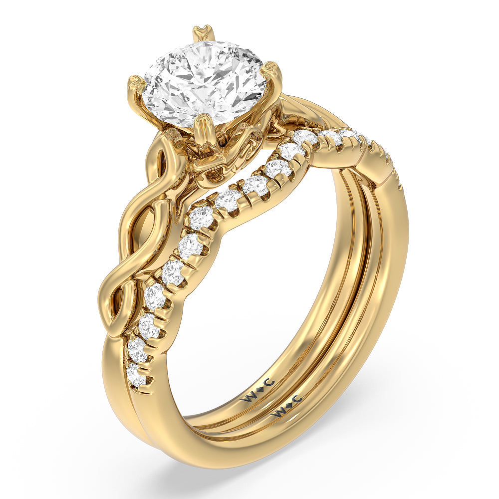 Oval Cut Vintage Celtic Twist Engagement Ring with Lab Grown Diamond in 14KT Rose Gold view 5
