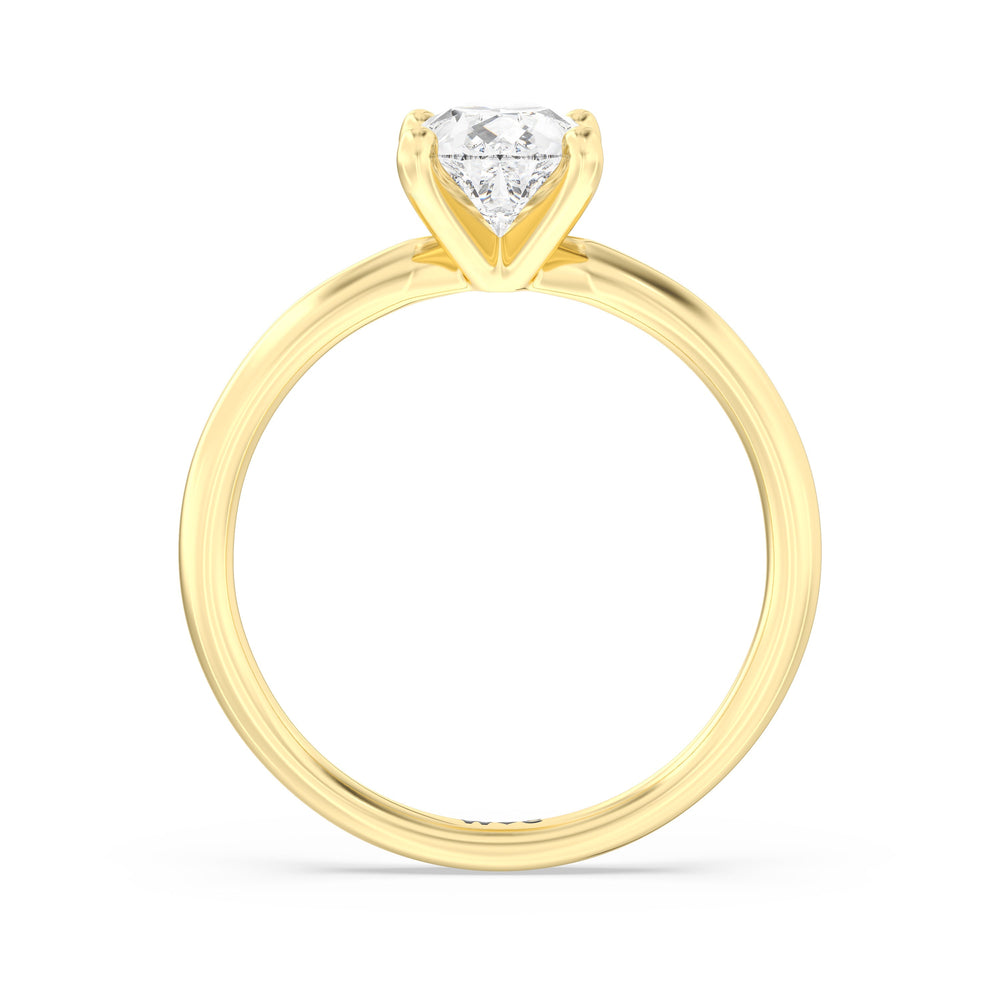 Pear Cut Classic Four Prong Solitaire Diamond Engagement Ring with Lab Grown Diamond in 14KT Yellow Gold view 3
