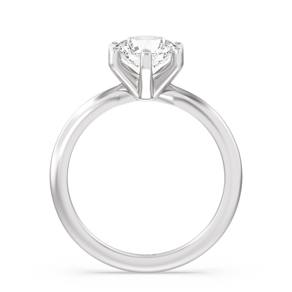 1 1/2 cttw Round Cut Classic Six Prong Solitaire Diamond Engagement Ring with 1 1/2 Cut Diamond in 14KT Round view 2
