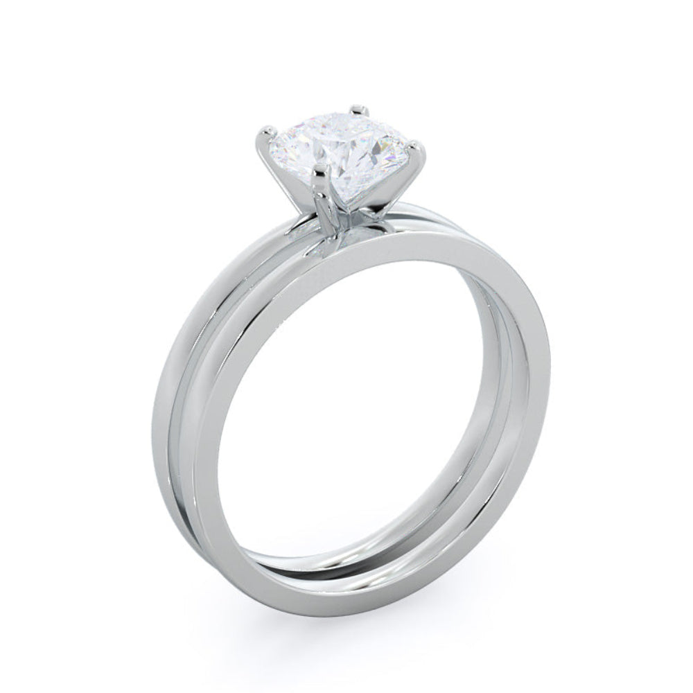 Heart Cut Petite Solitaire Diamond Engagement Ring with Lab Grown Diamond in 14KT Rose Gold view 6
