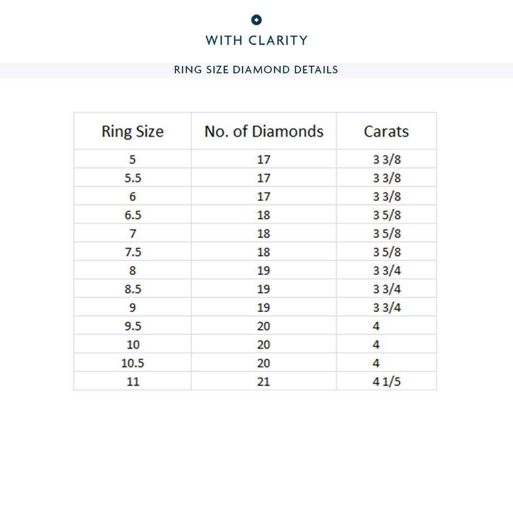 Cable Diamond Eternity Ring with 18KT Rose Gold / Natural / 3 5/8 Cut Diamond in 14KT Rose Gold / Natural / 3 5/8 view 4
