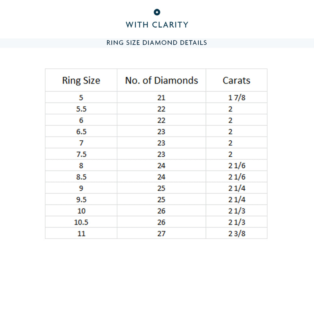 Dome Basket Diamond Eternity Ring with Platinum / Natural / 2 Cut Diamond in 14KT Platinum / Natural / 2 view 4
