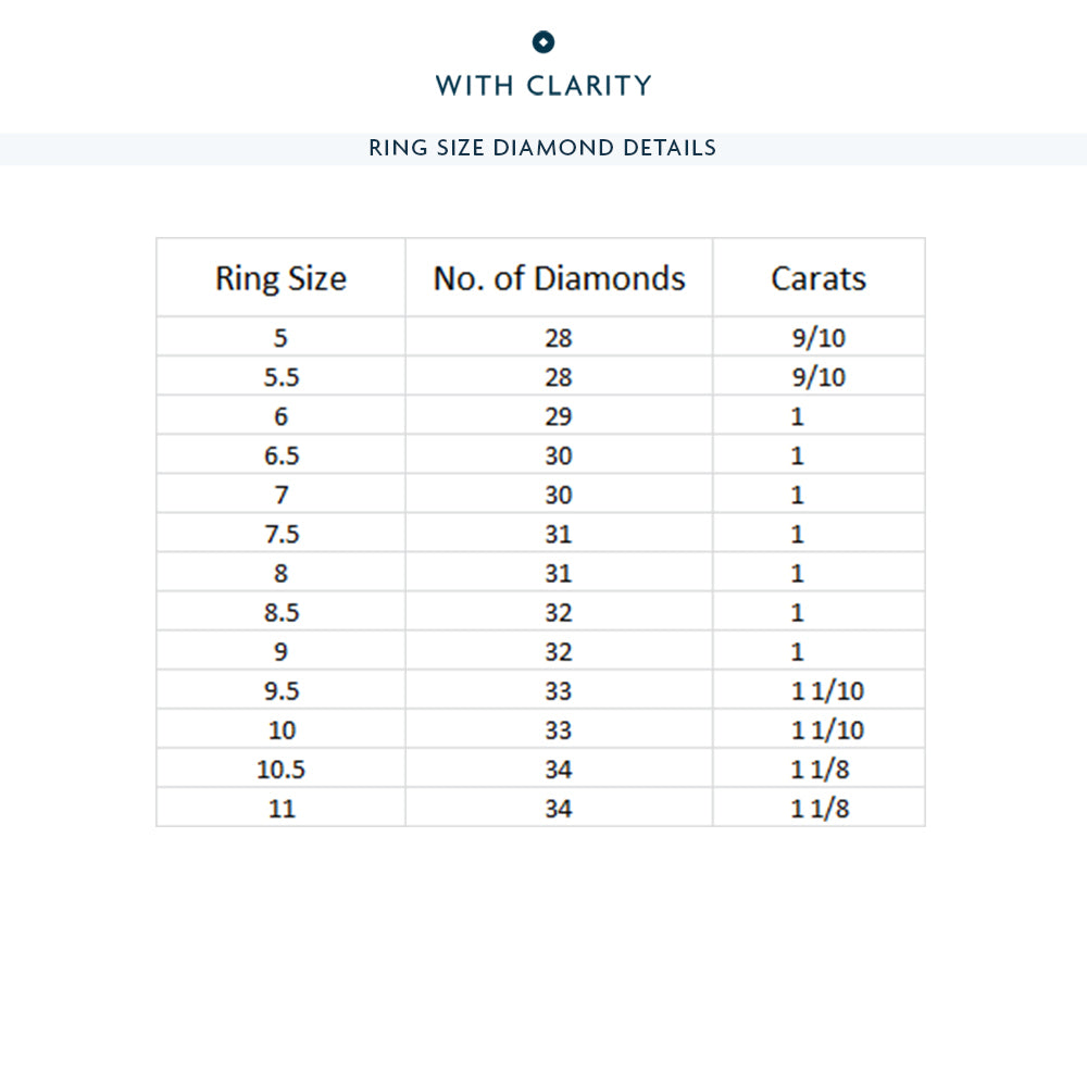 Chevron Diamond Eternity Ring with 18KT Yellow Gold / Natural / 1 Cut Diamond in 14KT Yellow Gold / Natural / 1 view 4
