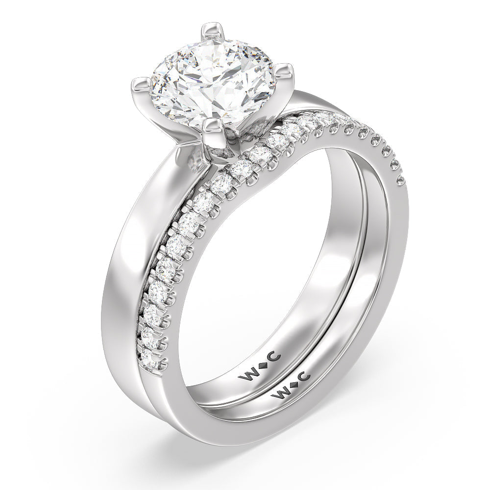Maxi Solitaire Diamond Engagement Ring with Radiant Cut Diamond in 14KT Platinum view 4
