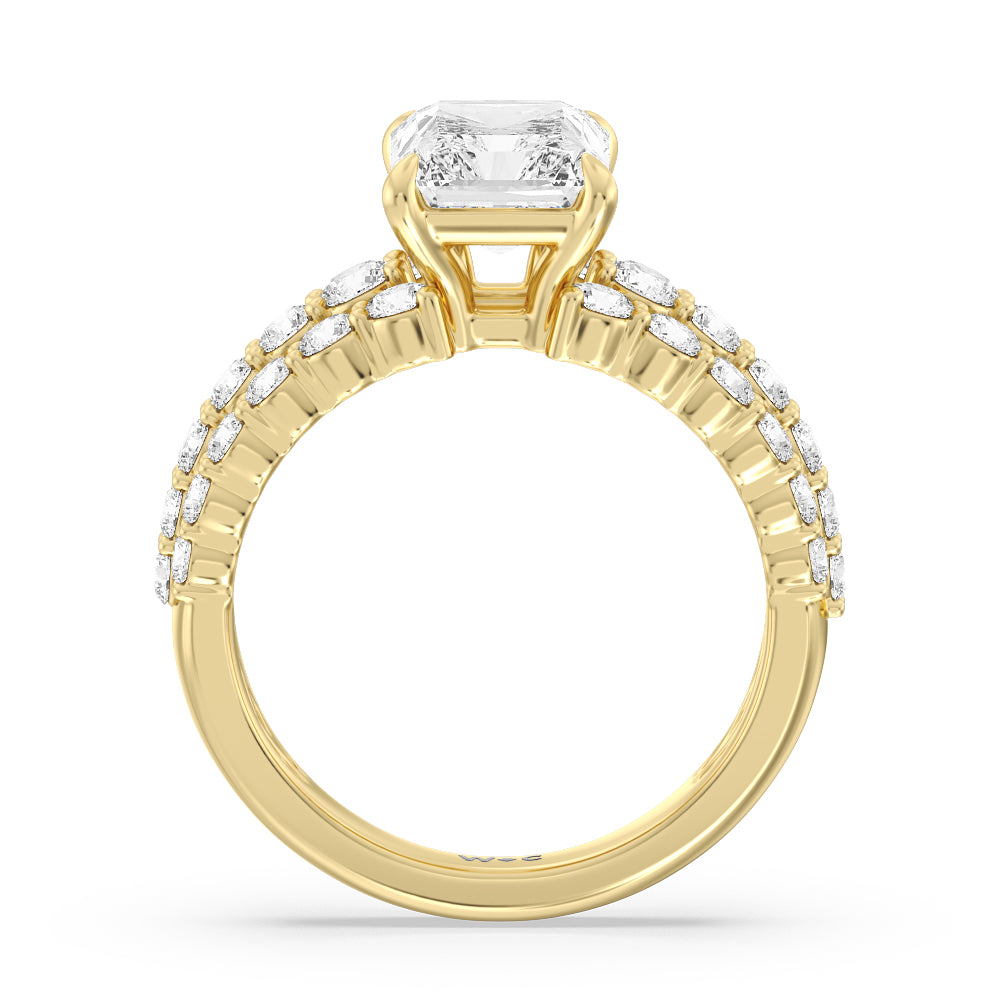 Radiant Cut The Park Avenue Ring with Lab Grown Diamond in 14KT Yellow Gold view 5
