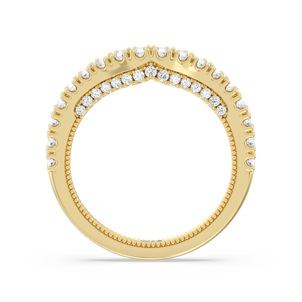 The Gramercy Band with 18KT Yellow Gold Cut Diamond in 14KT Yellow Gold view 2
