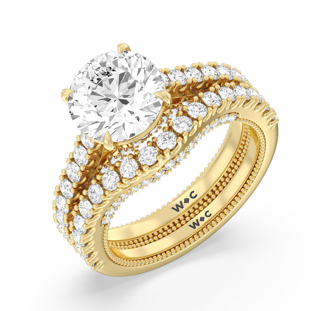 The Gramercy Band with 18KT Yellow Gold Cut Diamond in 14KT Yellow Gold view 3
