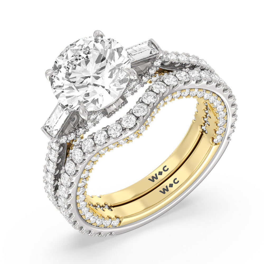 Oval Cut The Beekman Ring with Lab Grown Diamond in 14KT White & Rose Gold view 5
