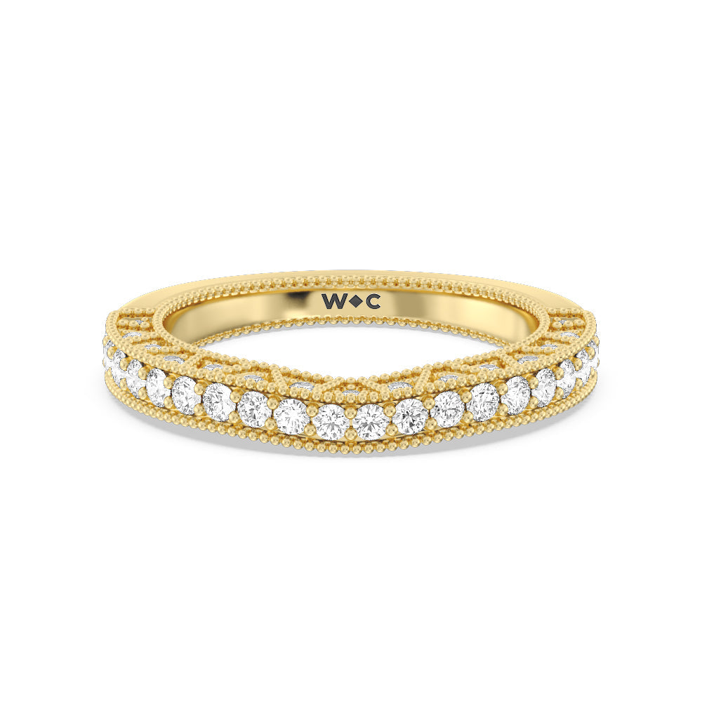 The Waldorf Band with 18KT Yellow Gold Cut Diamond in 14KT Yellow Gold view 1
