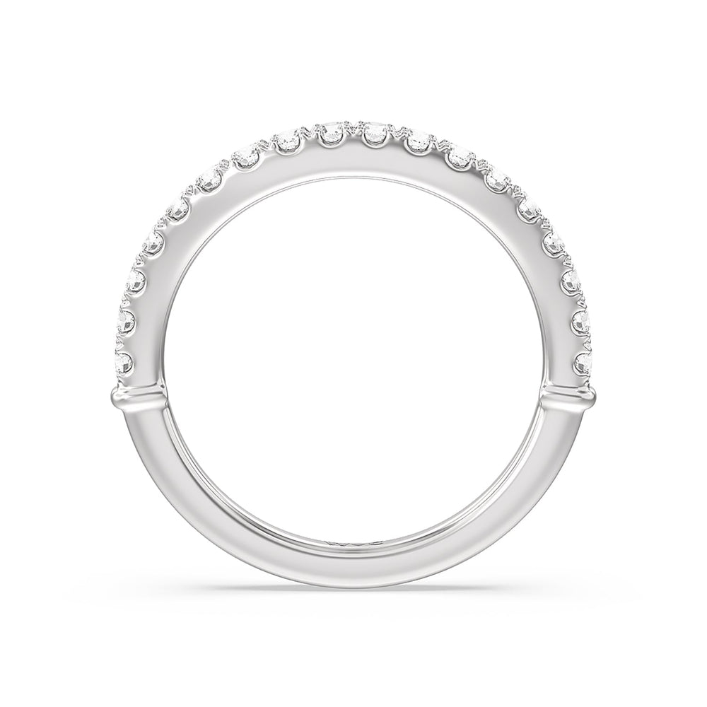 The MacDougal Diamond wedding band with Platinum Cut Diamond in 14KT Platinum view 4
