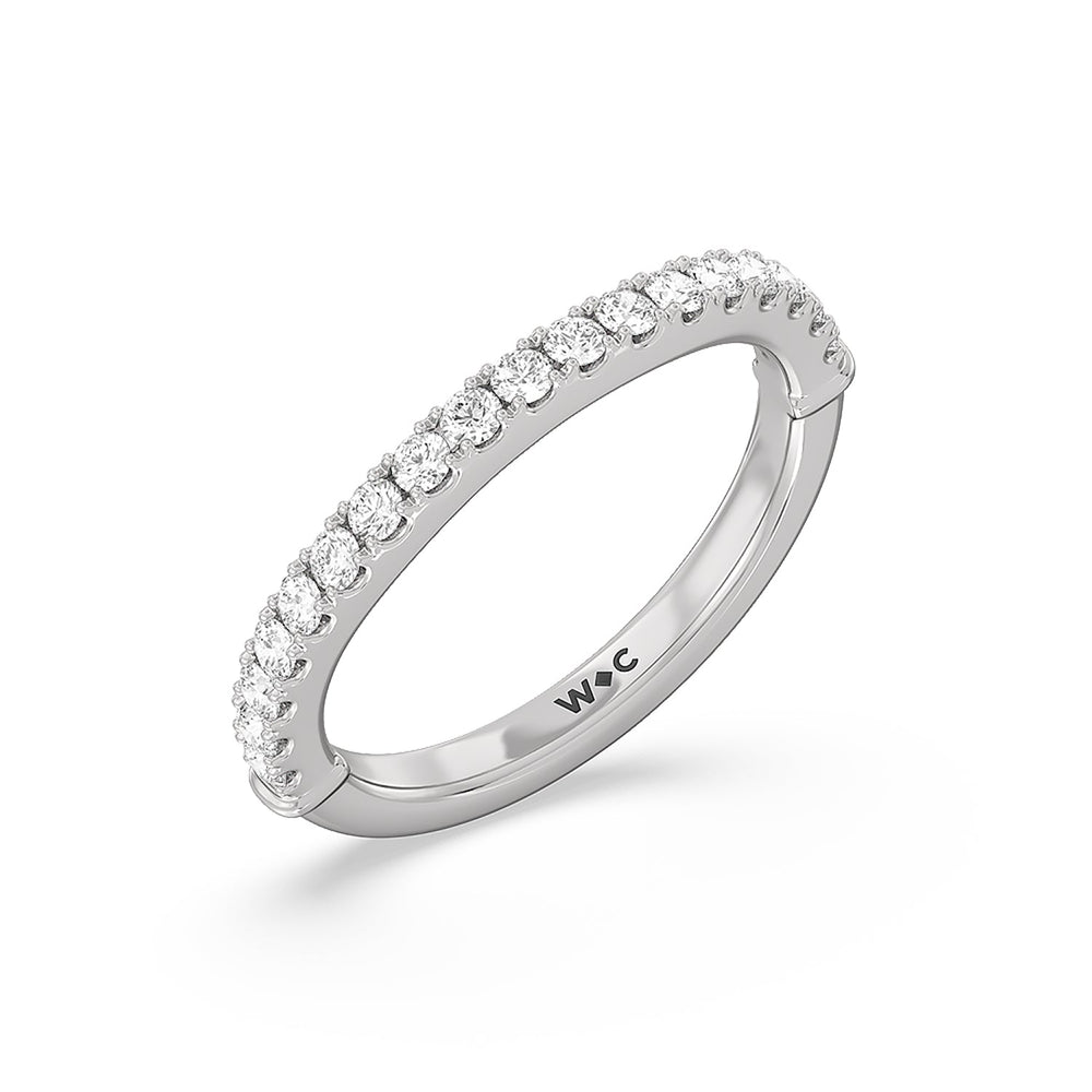 The MacDougal Diamond wedding band with Platinum Cut Diamond in 14KT Platinum view 6
