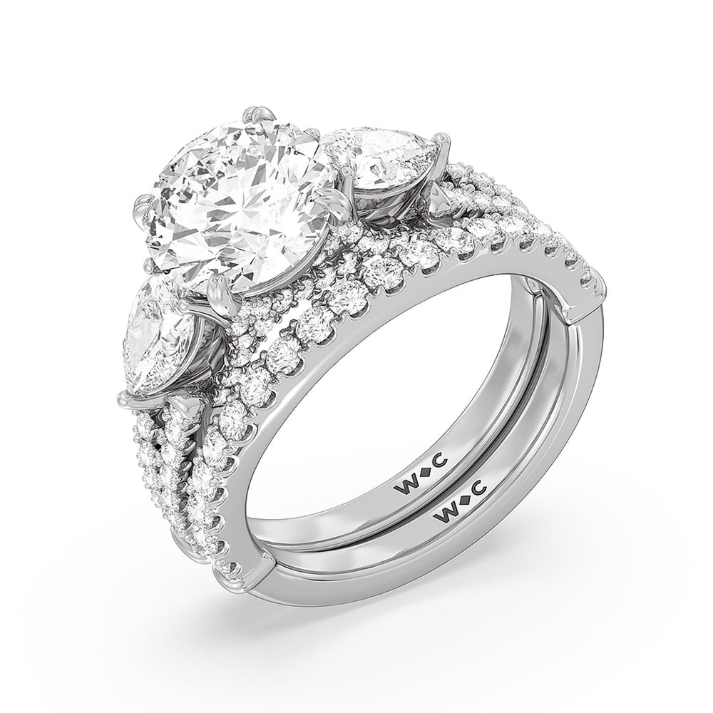 The MacDougal Diamond wedding band with Platinum Cut Diamond in 14KT Platinum view 5
