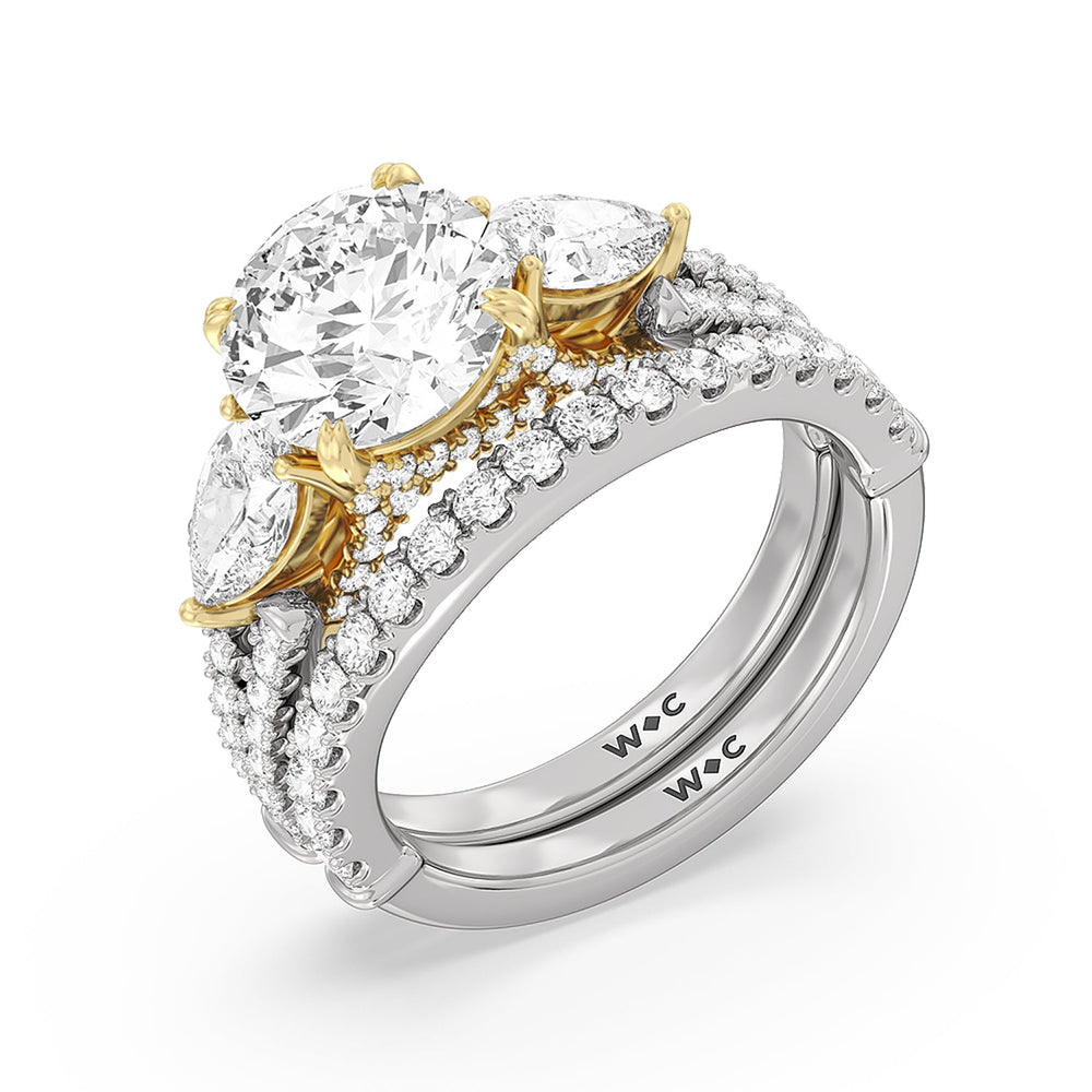 Oval Cut The MacDougal Ring with Lab Grown Diamond in 14KT White & Rose Gold view 5
