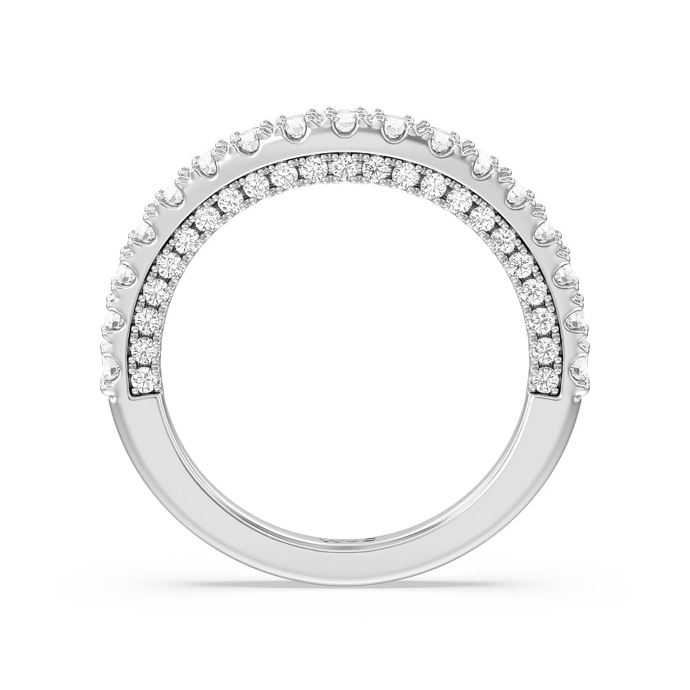 The Eldridge Band with Platinum Cut Diamond in 14KT Platinum view 2
