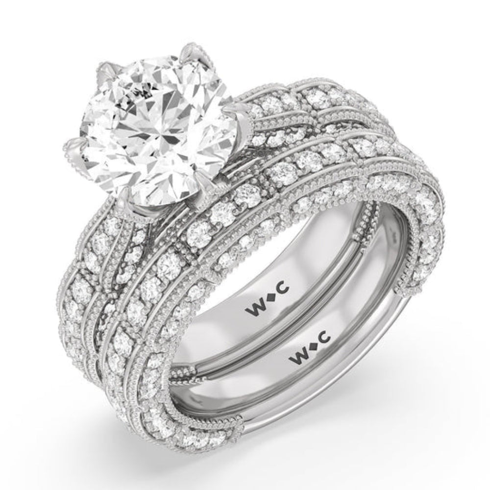 The Central Park Ring with Oval Cut Diamond in 14KT Rose Gold view 4
