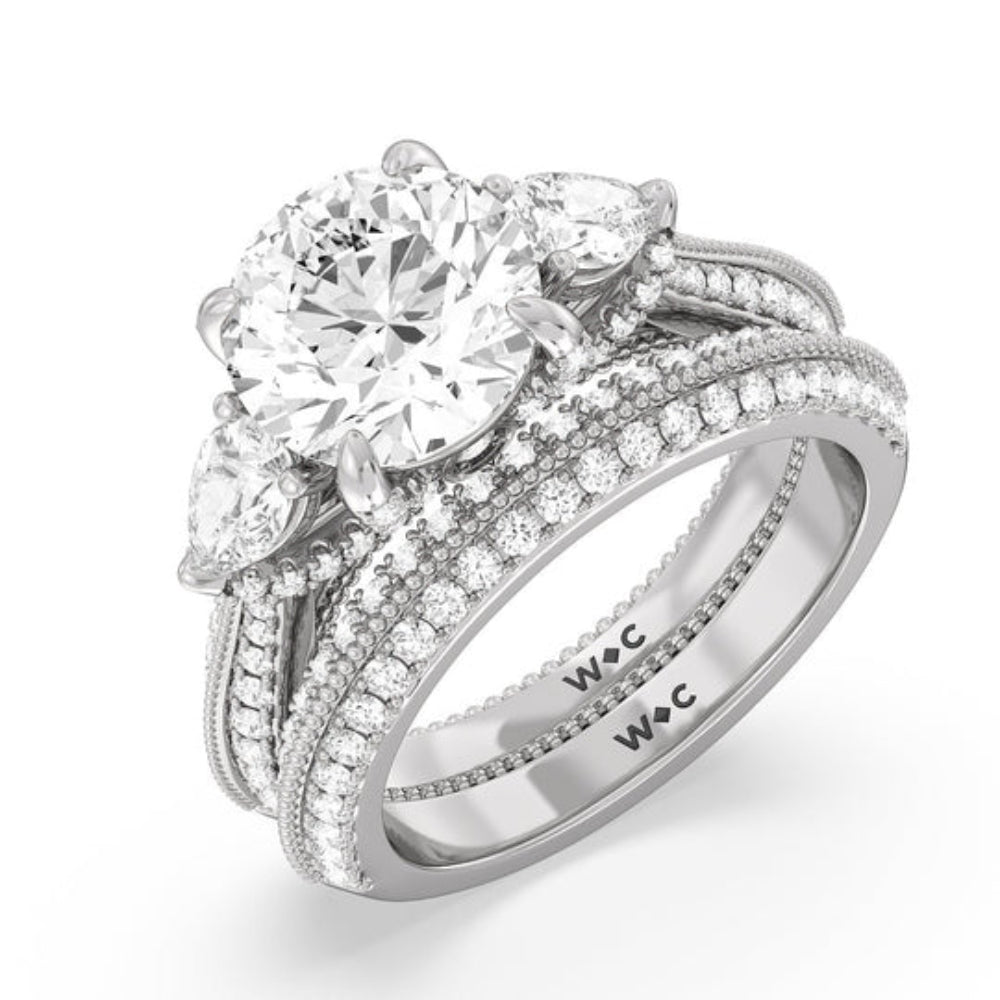 The Houston Ring with Oval Cut Diamond in 14KT Rose Gold view 4
