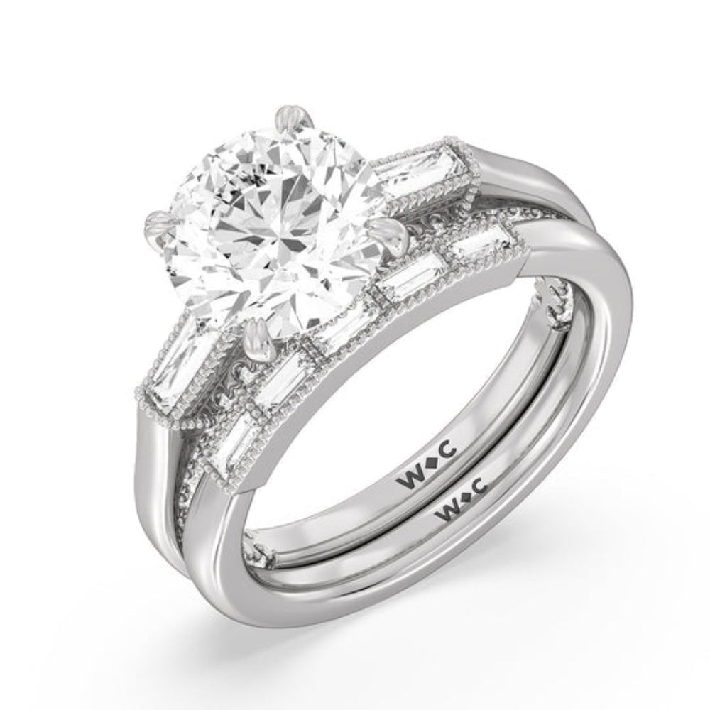 Emerald Cut The Bryant Park Ring with Lab Grown Diamond in 14KT Rose Gold view 4
