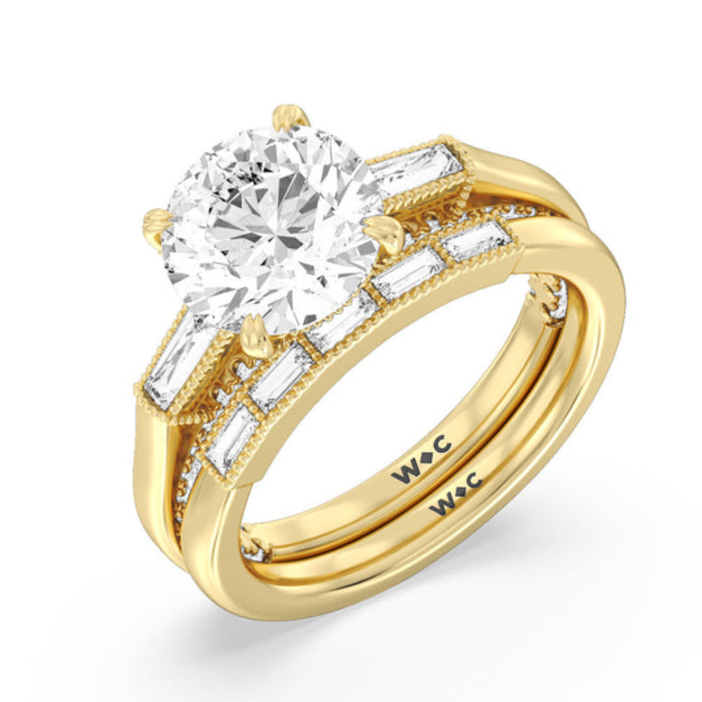 Emerald Cut The Bryant Park Ring with Lab Grown Diamond in 14KT Rose Gold view 5
