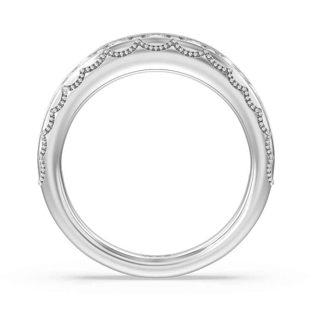 The Morgan Band (E+ VS+) with Platinum Cut Diamond in 14KT Platinum view 2
