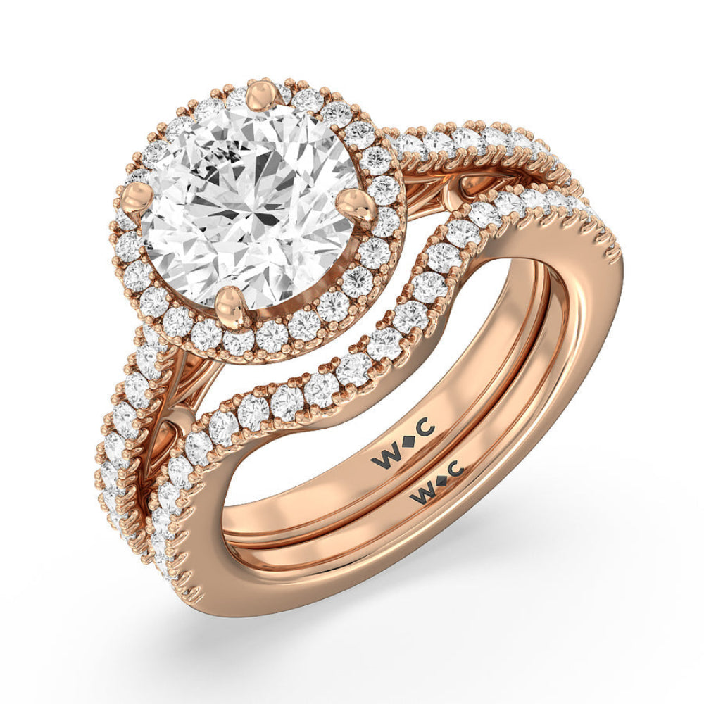 The Dakota Ring with Oval Cut Diamond in 14KT Rose Gold view 6
