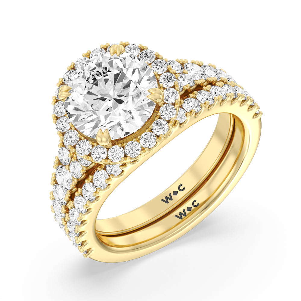 The Brooklyn Heights Band with 18KT Yellow Gold Cut Diamond in 14KT Yellow Gold view 3
