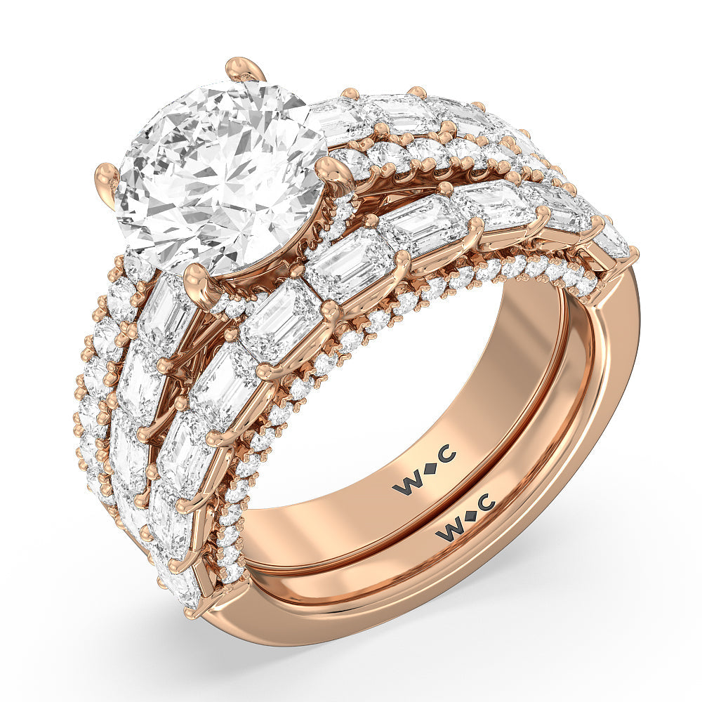 The Varick Band with 18KT Rose Gold Cut Diamond in 14KT Rose Gold view 3
