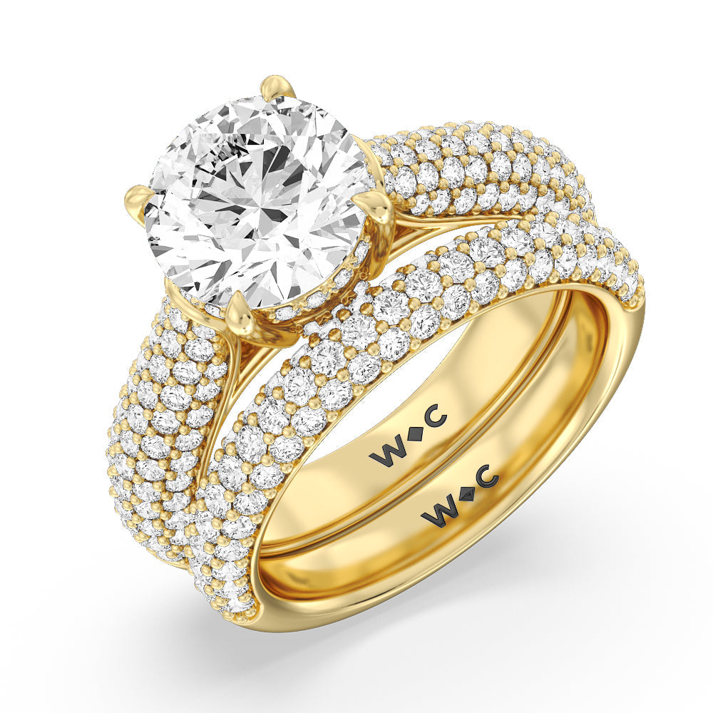The Bleecker Diamond Band with 18KT Yellow Gold Cut Diamond in 14KT Yellow Gold view 4
