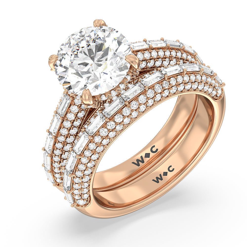 The Soho Band with 18KT Rose Gold Cut Diamond in 14KT Rose Gold view 3
