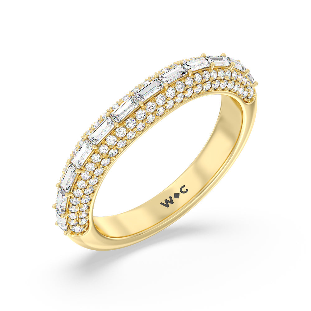 The Soho Band with 18KT Yellow Gold Cut Diamond in 14KT Yellow Gold view 4
