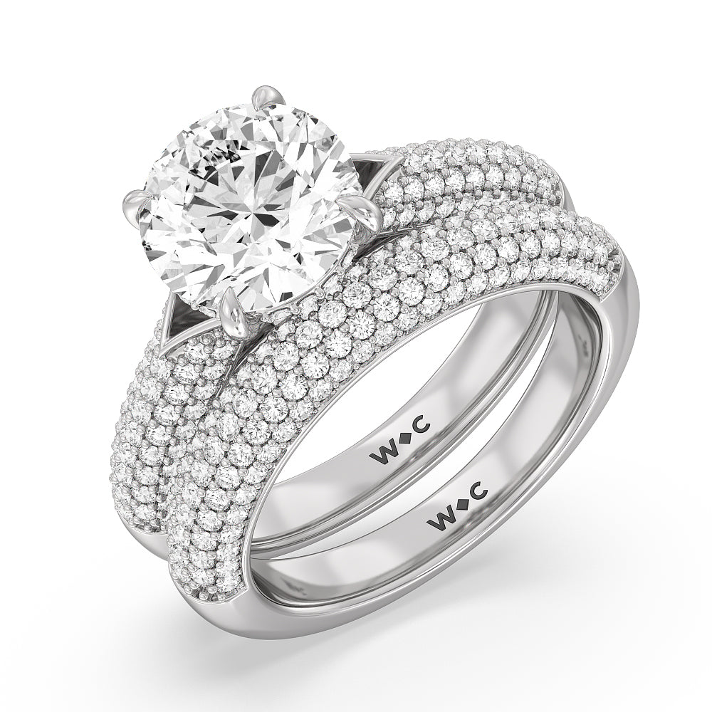 Oval Cut The Delancey Ring with Lab Grown Diamond in 14KT White & Rose Gold view 5
