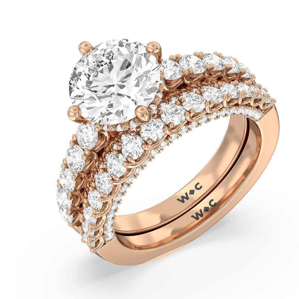The Fifth Avenue Ring with Pear Cut Diamond in 14KT Rose Gold view 9
