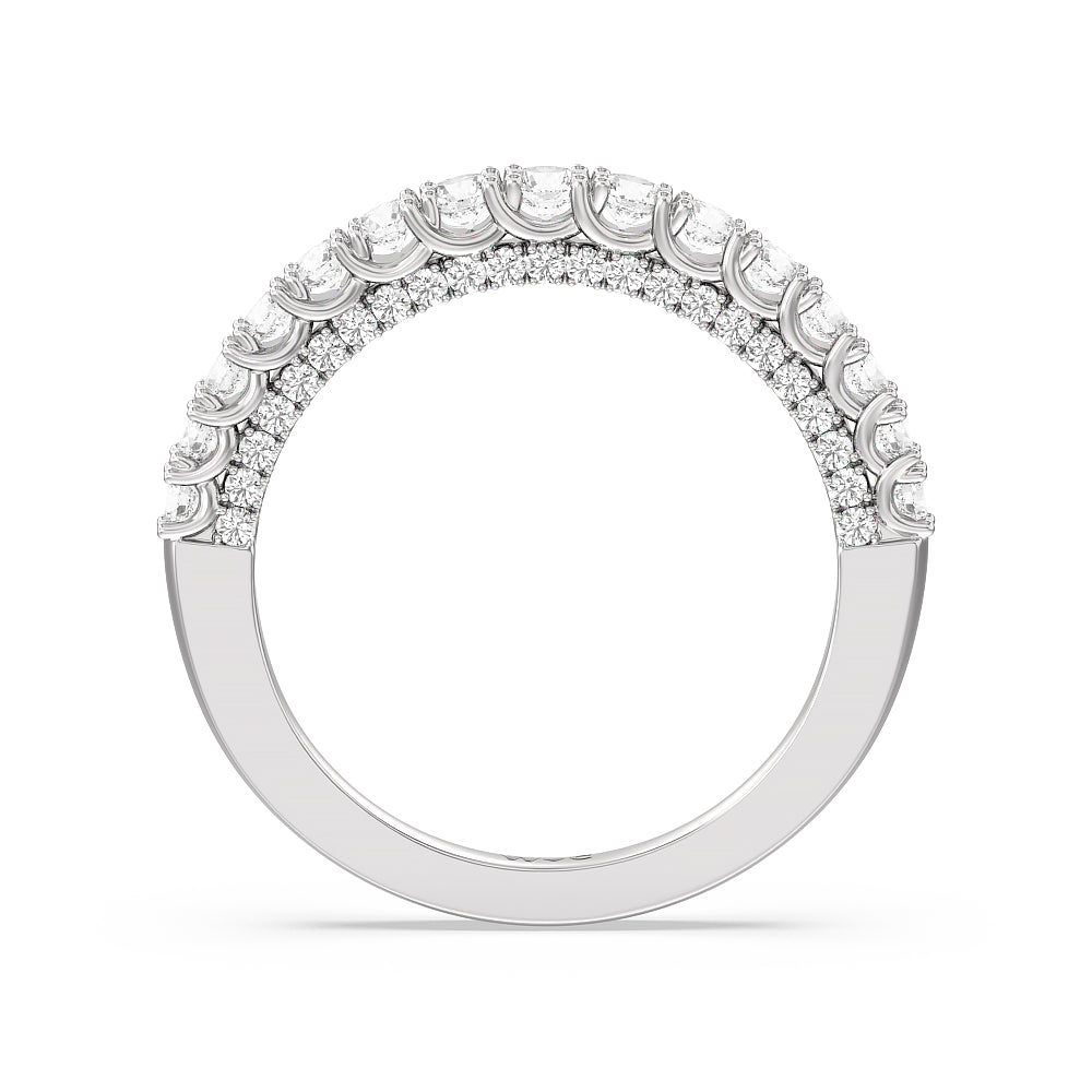 The Fifth Avenue Band (E+ VS+) with Platinum Cut Diamond in 14KT Platinum view 2
