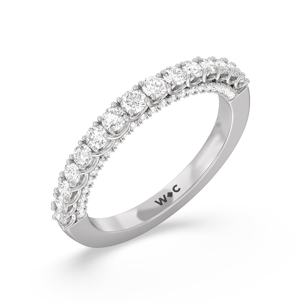 The Fifth Avenue Band (E+ VS+) with Platinum Cut Diamond in 14KT Platinum view 4

