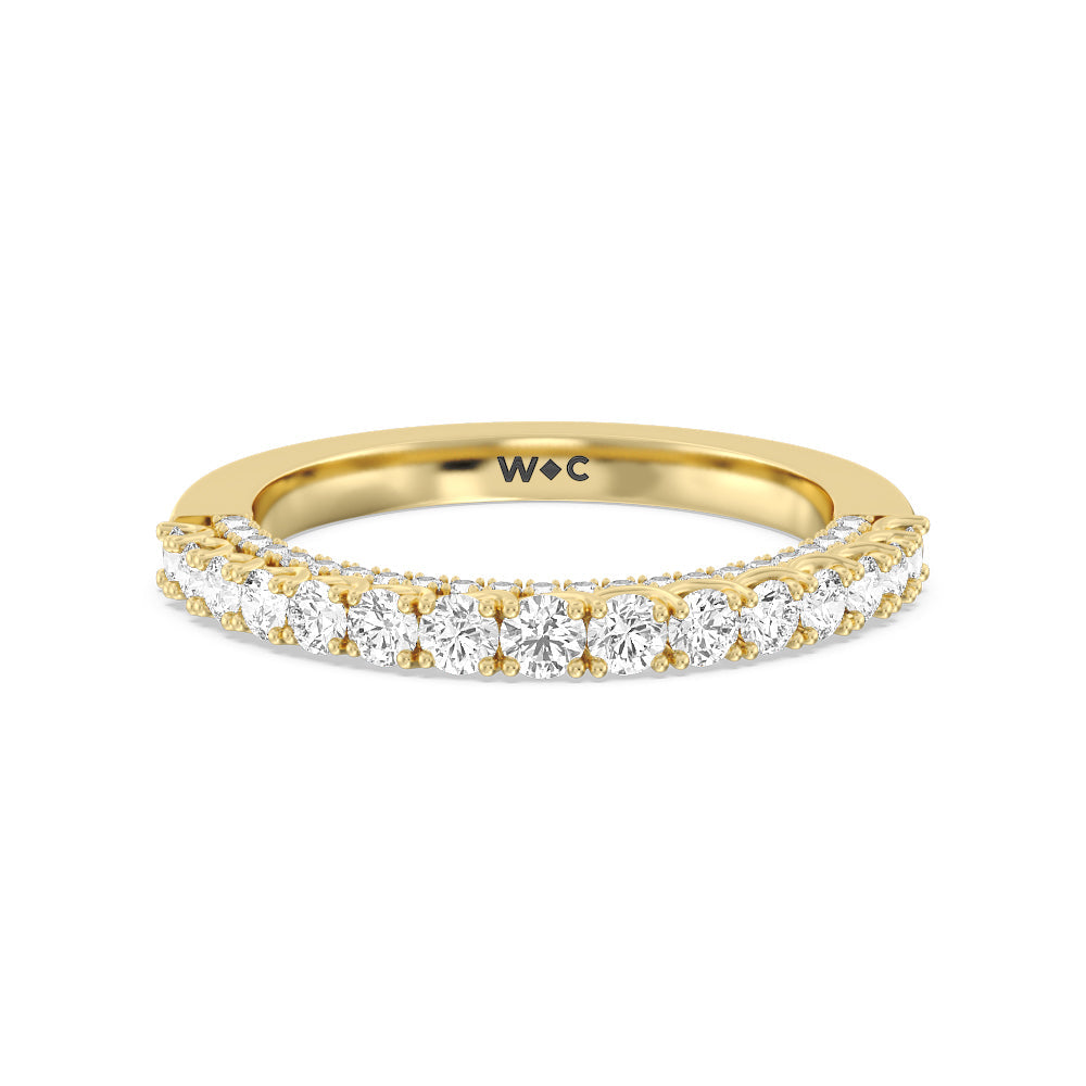 The Fifth Avenue Band (E+ VS+) with 18KT Yellow Gold Cut Diamond in 14KT Yellow Gold view 1
