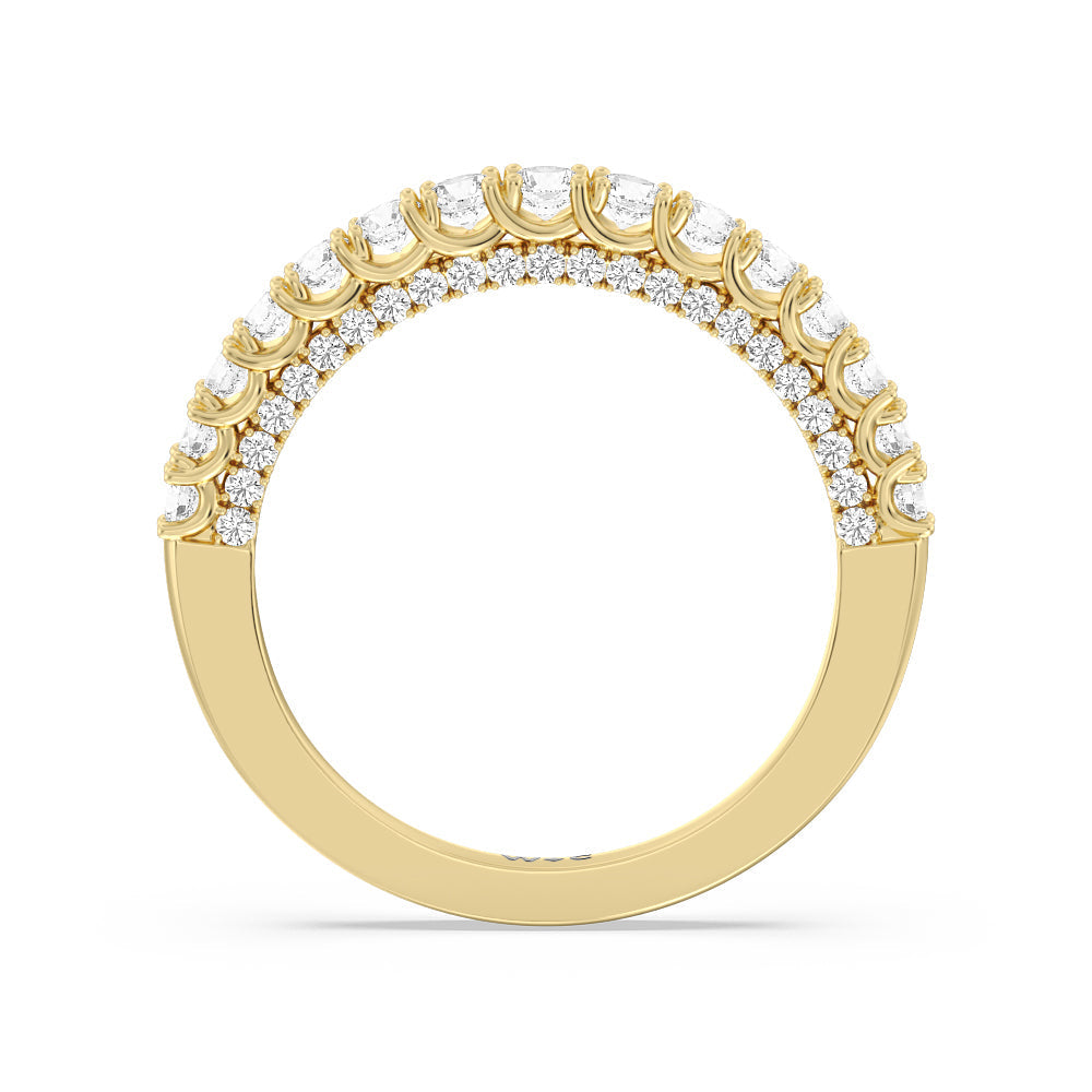 The Fifth Avenue Band (E+ VS+) with 18KT Yellow Gold Cut Diamond in 14KT Yellow Gold view 2
