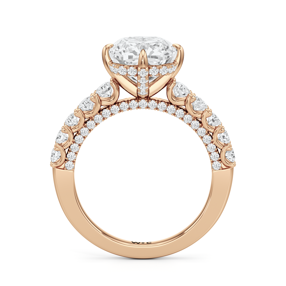 The Fifth Avenue Ring with Cushion Cut Diamond in 14KT Rose Gold view 5
