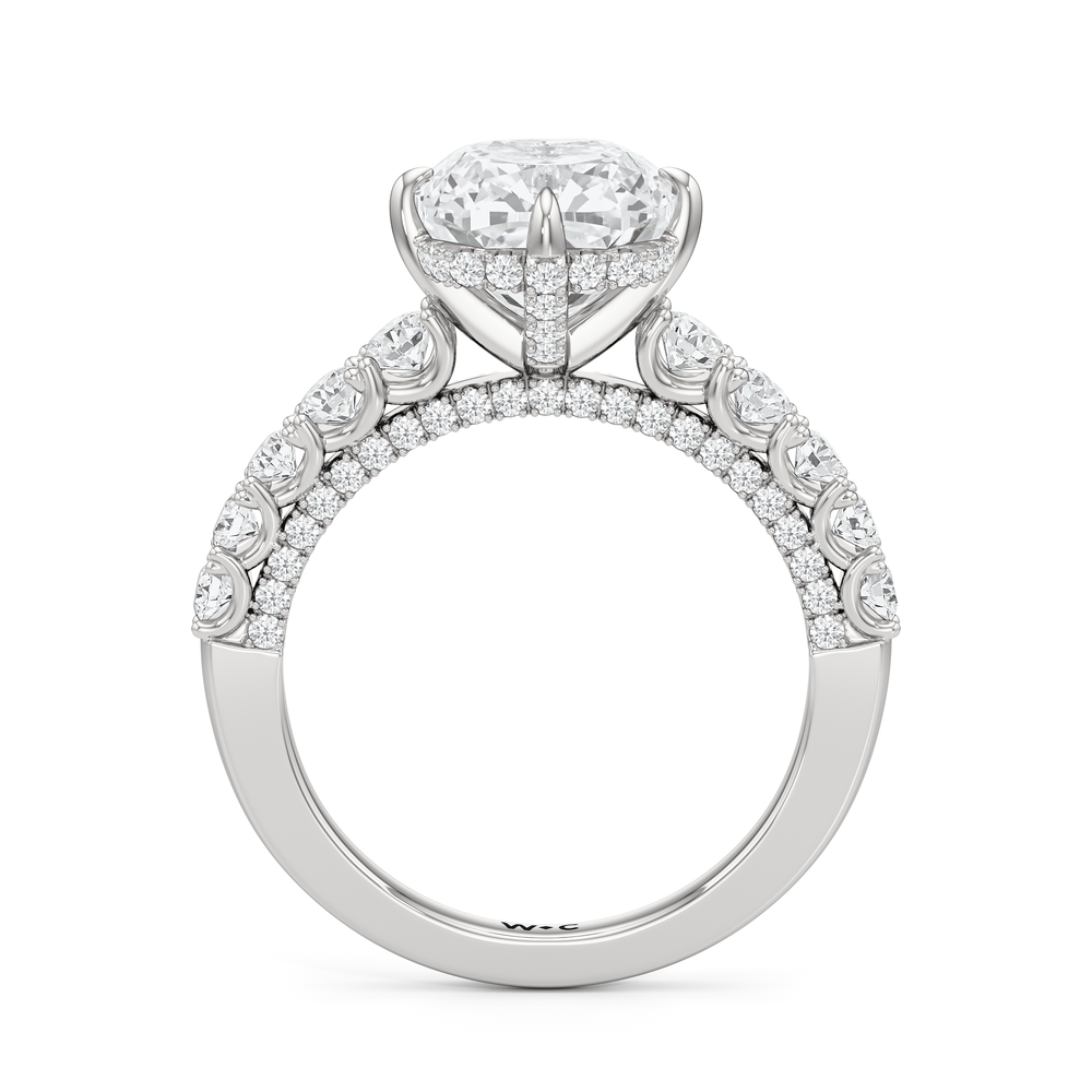 The Fifth Avenue Ring with Cushion Cut Diamond in 14KT Platinum view 5
