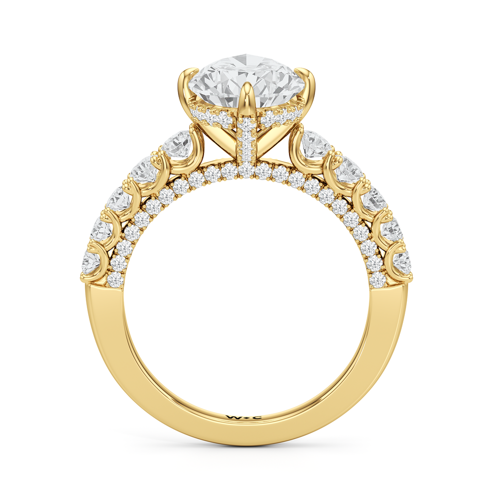 The Fifth Avenue Ring with Pear Cut Diamond in 14KT Yellow Gold view 5
