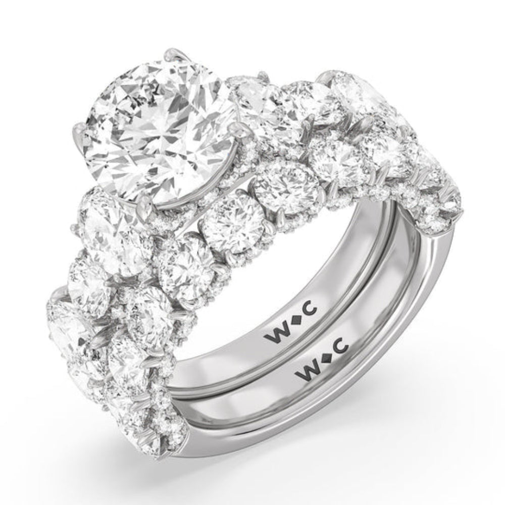 Oval Cut The Madison Avenue Ring with Lab Grown Diamond in 14KT White & Rose Gold view 4
