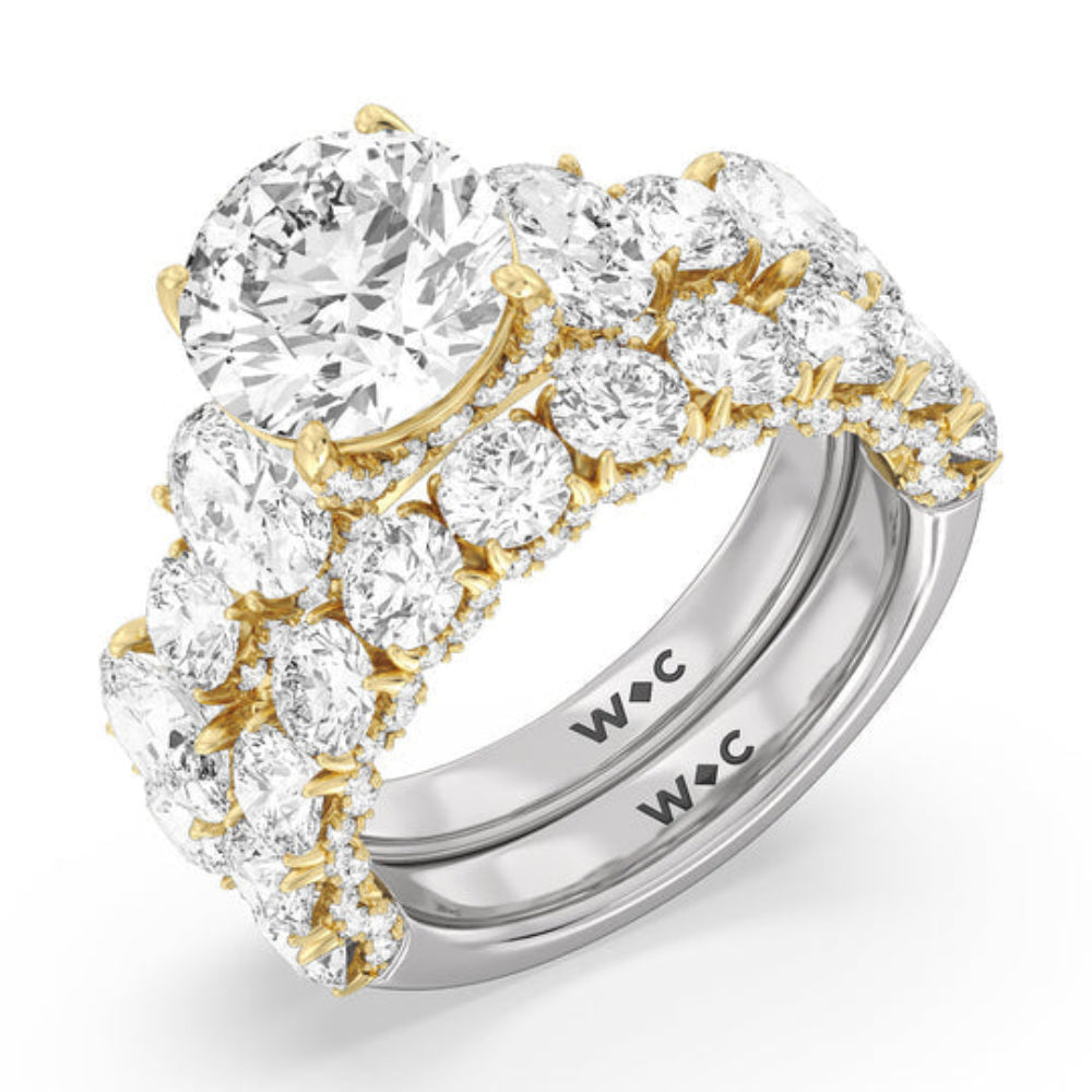 Oval Cut The Madison Avenue Ring with Lab Grown Diamond in 14KT White & Rose Gold view 5
