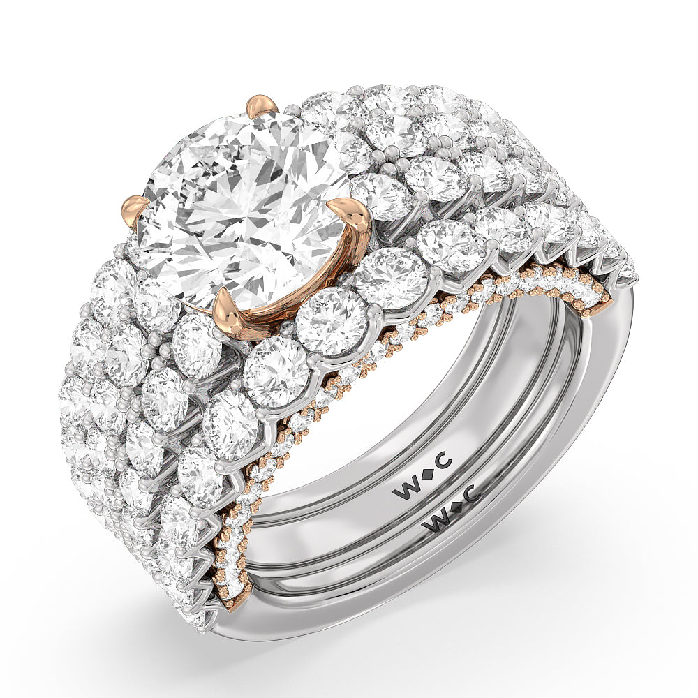 Oval Cut The Astor Ring with Lab Grown Diamond in 14KT White & Rose Gold view 6
