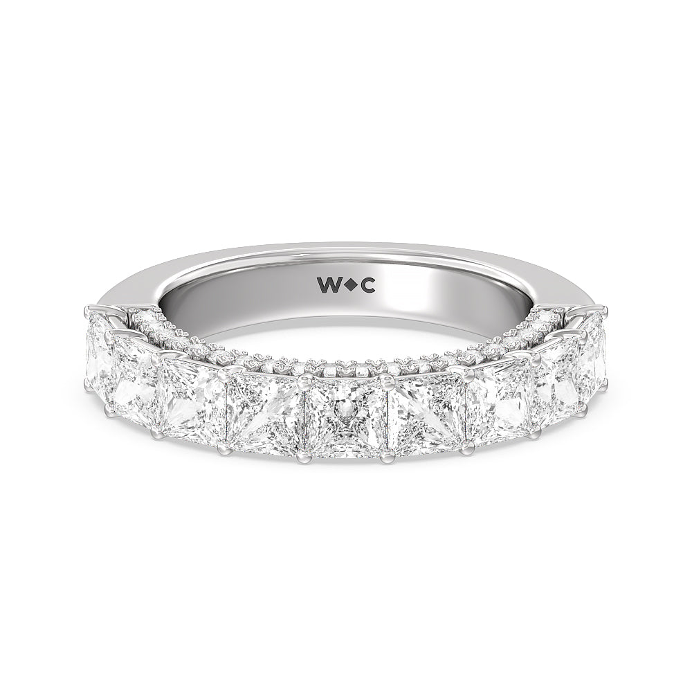 The Vanderbilt Band with Platinum Cut Diamond in 14KT Platinum view 1
