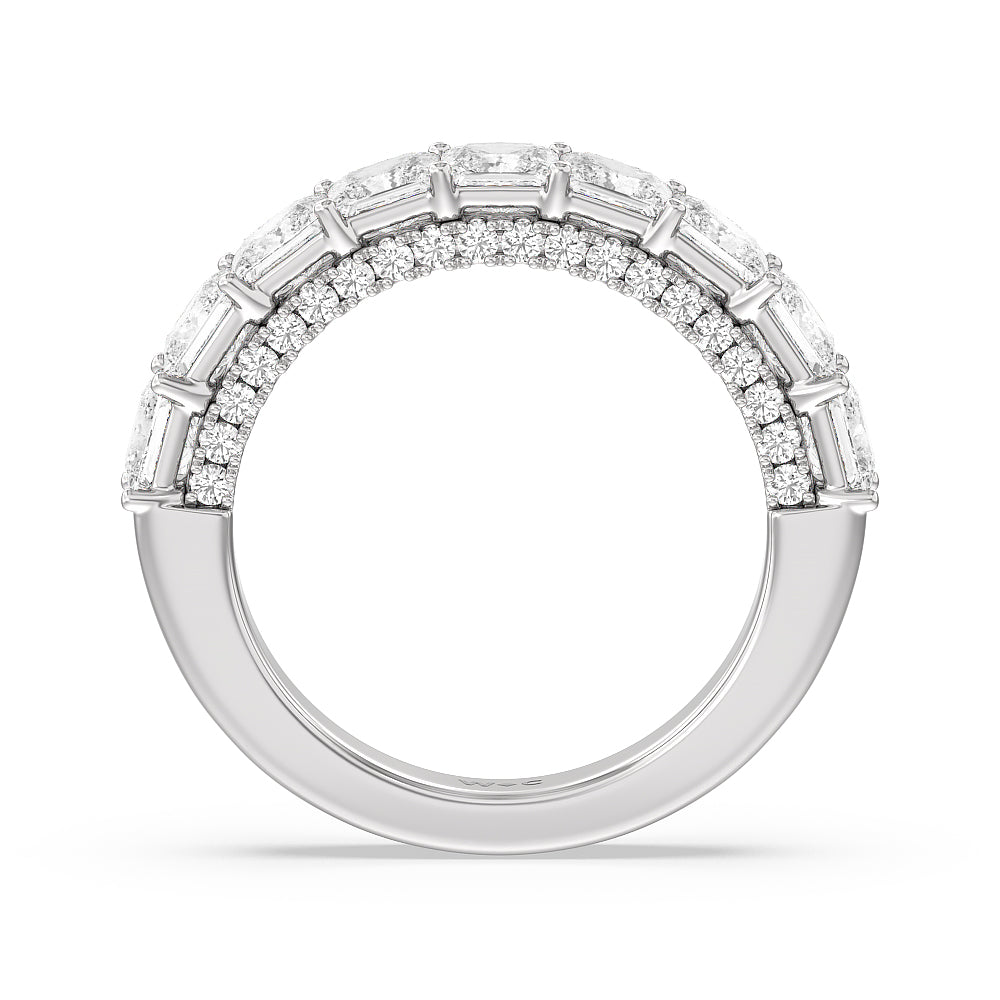 The Vanderbilt Band with Platinum Cut Diamond in 14KT Platinum view 2
