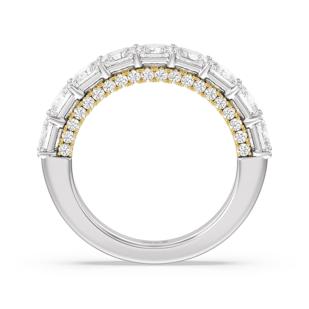 The Vanderbilt Band with 18KT White & Yellow Gold Cut Diamond in 14KT White & Yellow Gold view 2
