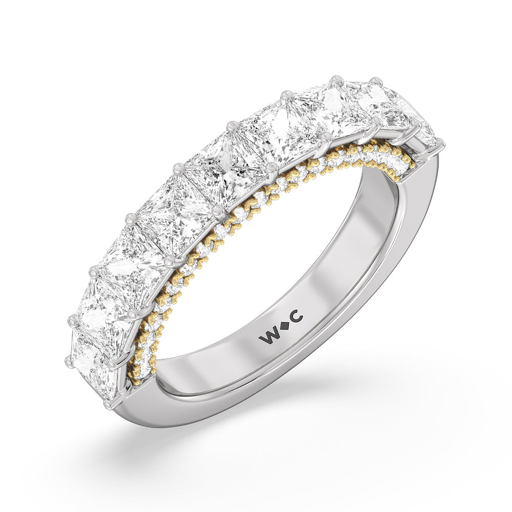 The Vanderbilt Band with 18KT White & Yellow Gold Cut Diamond in 14KT White & Yellow Gold view 4
