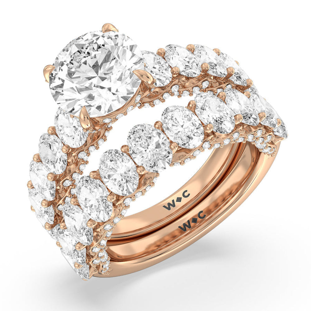 Radiant Cut The Roosevelt Ring with Lab Grown Diamond in 14KT Rose Gold view 10
