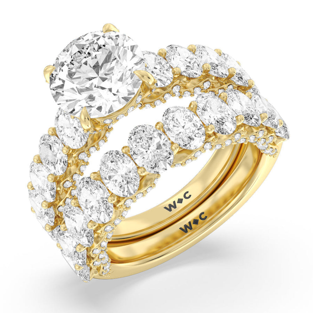Radiant Cut The Roosevelt Ring with Lab Grown Diamond in 14KT Rose Gold view 9
