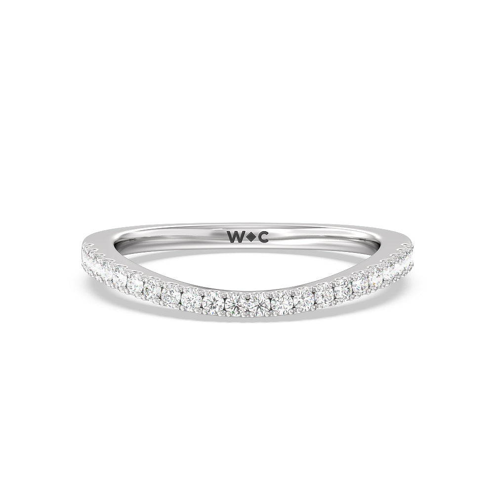 The Whitney Diamond Band with Platinum Cut Diamond in 14KT Platinum view 1
